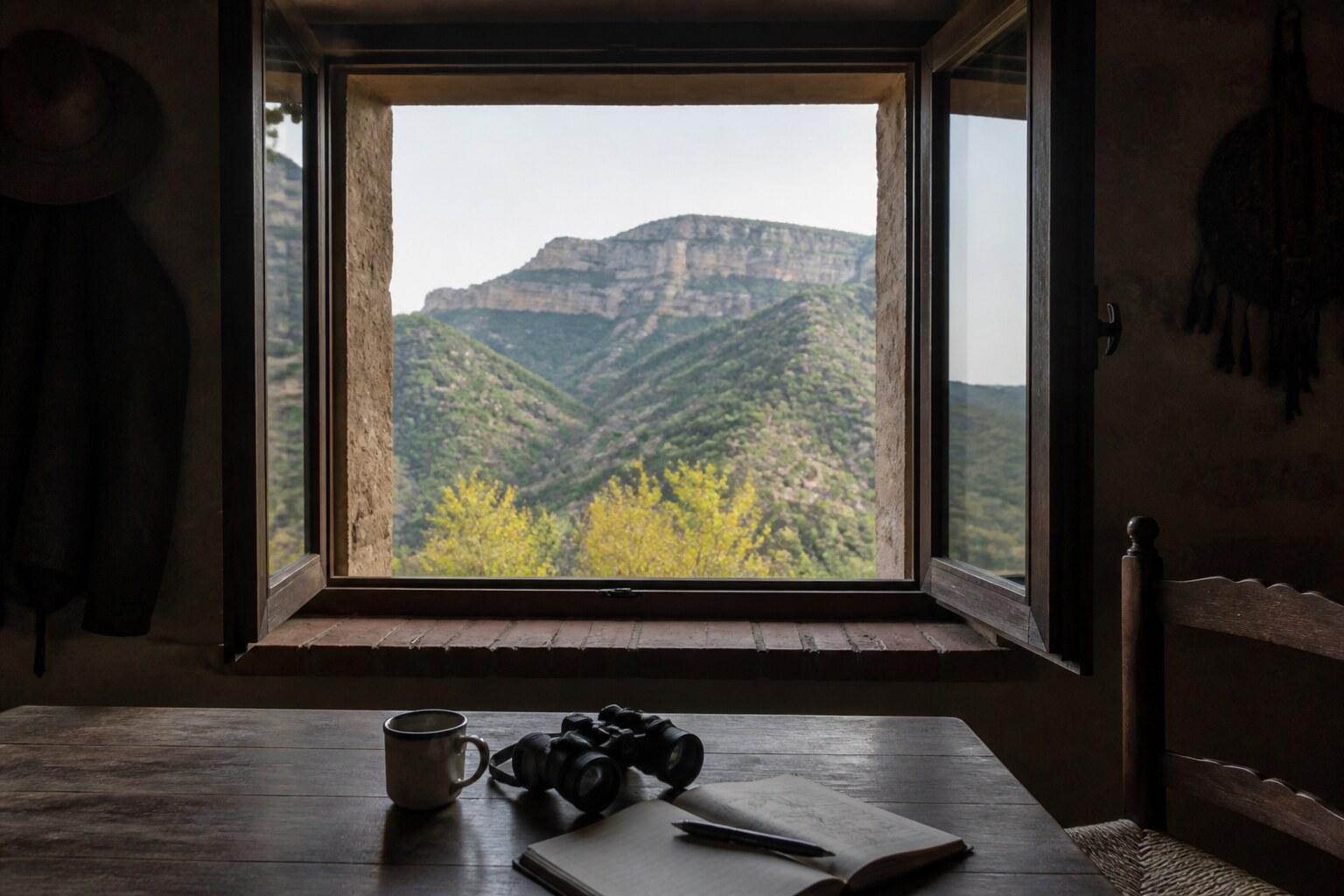 Quiet room overlooking the Montsant landscape