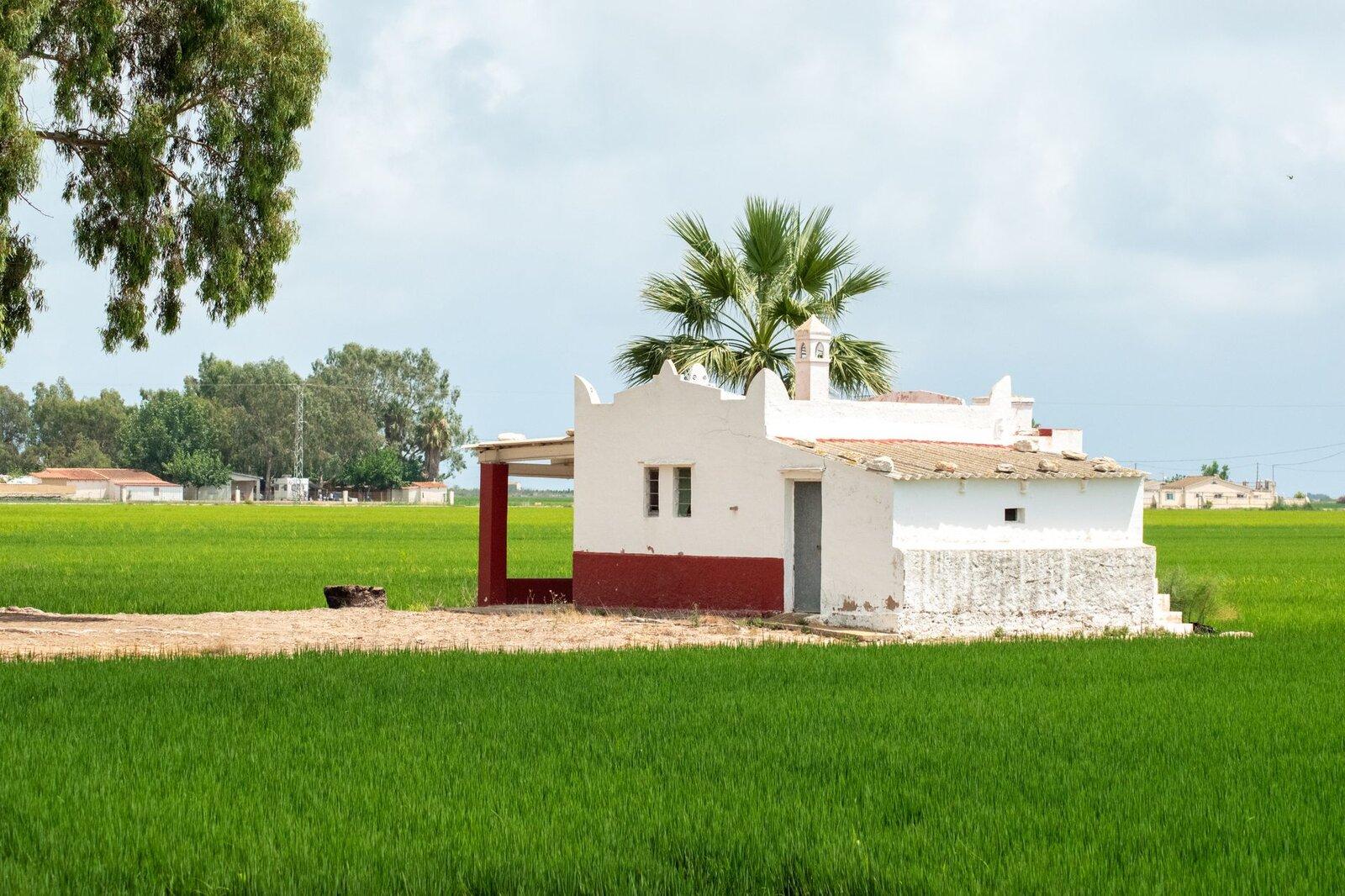 Rural farmhouse surrounded by quiet countryside